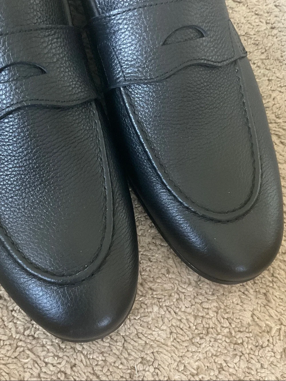 Bruno Magli Men’s Black Leather Lastra Penny Loafers